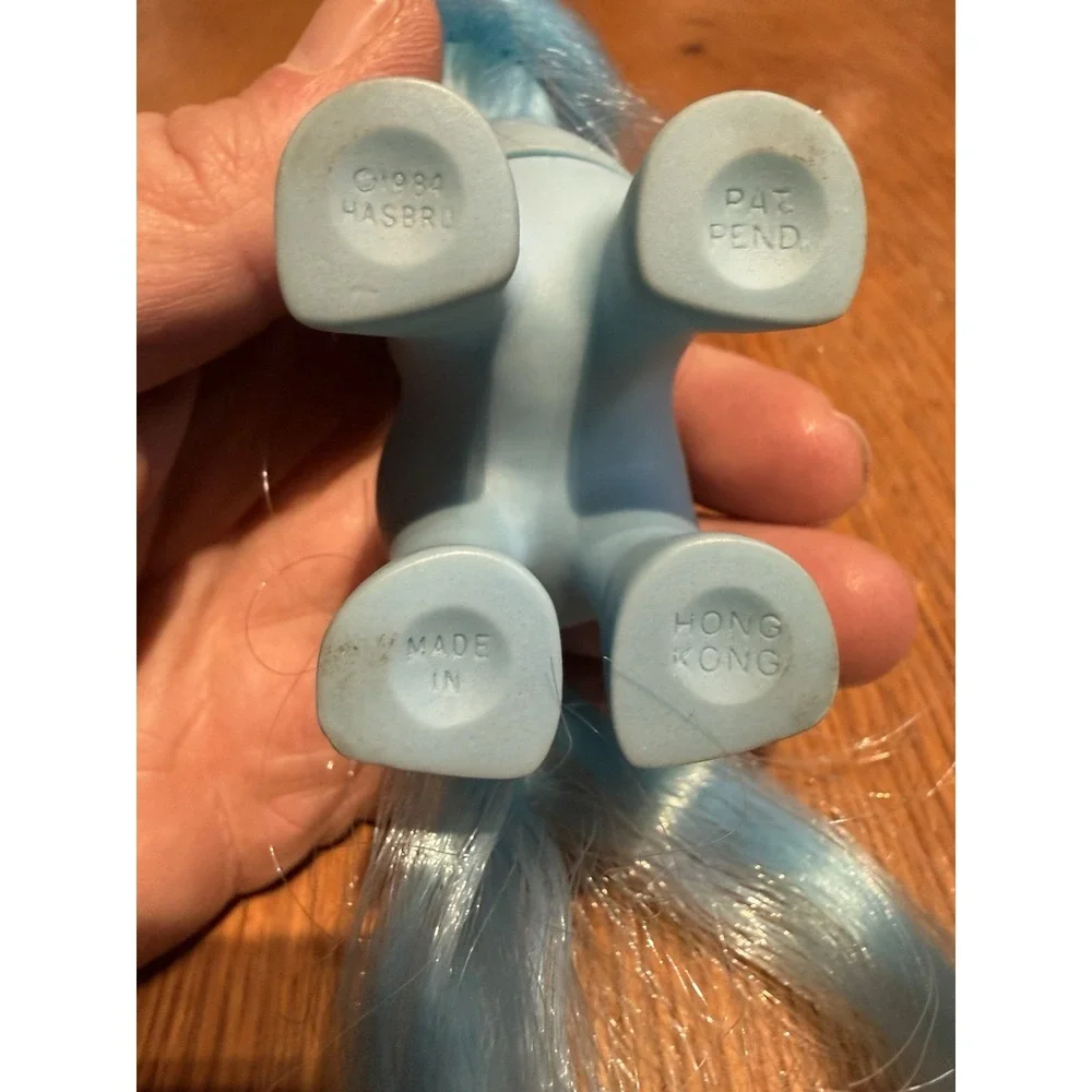 Vintage My Little Pony G1 Blue Pony‎ Hasbro Made in Hong Kong No Symbol